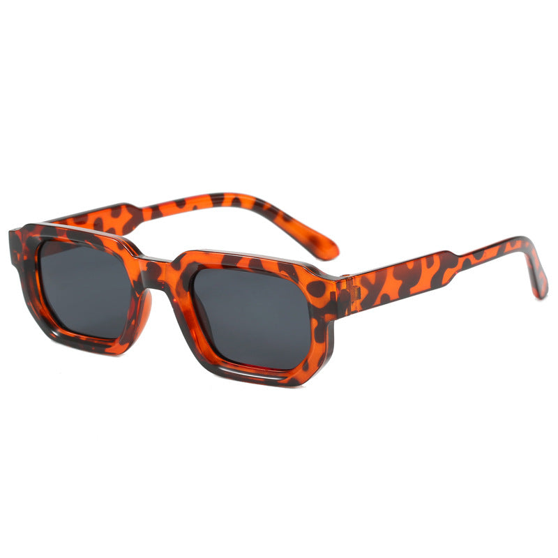 Damen Modische quadratische Sonnenbrille mit klarem Rahmen Brehn