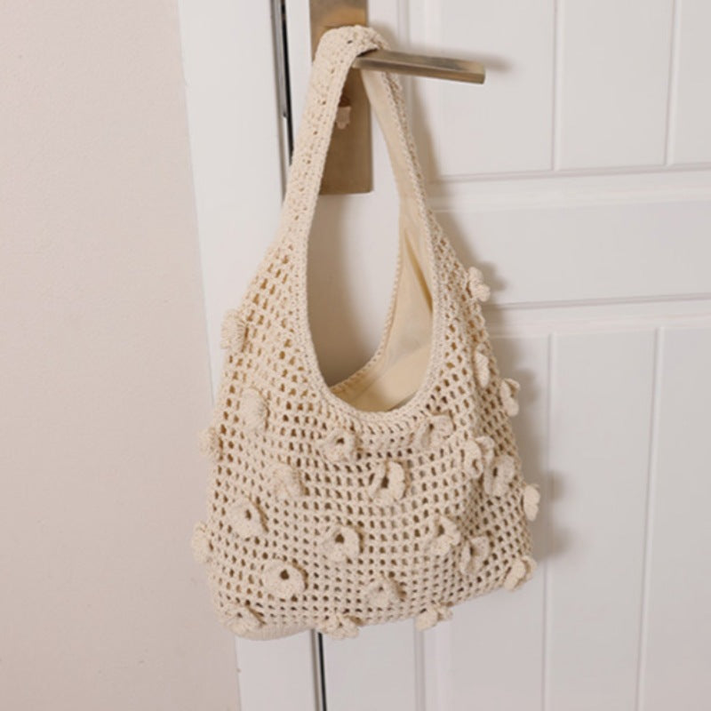 Damen Handgeknüpfte Blüten-Tasche Brehn