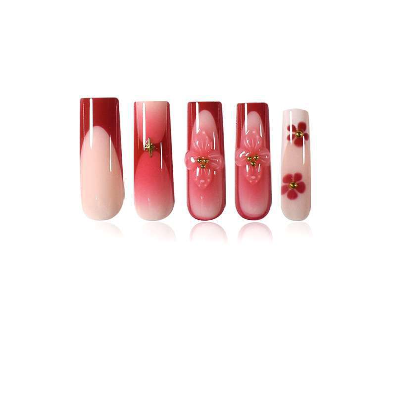 Elegante florale Nagelkunst Design Brehn