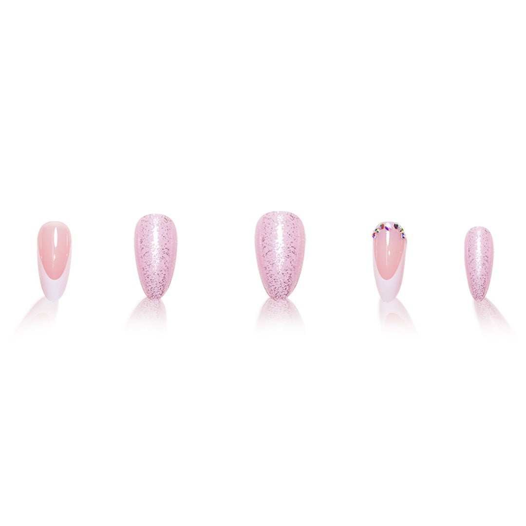 Elegante Floral Press-On Nagelkunst Erweiterungen Brehn