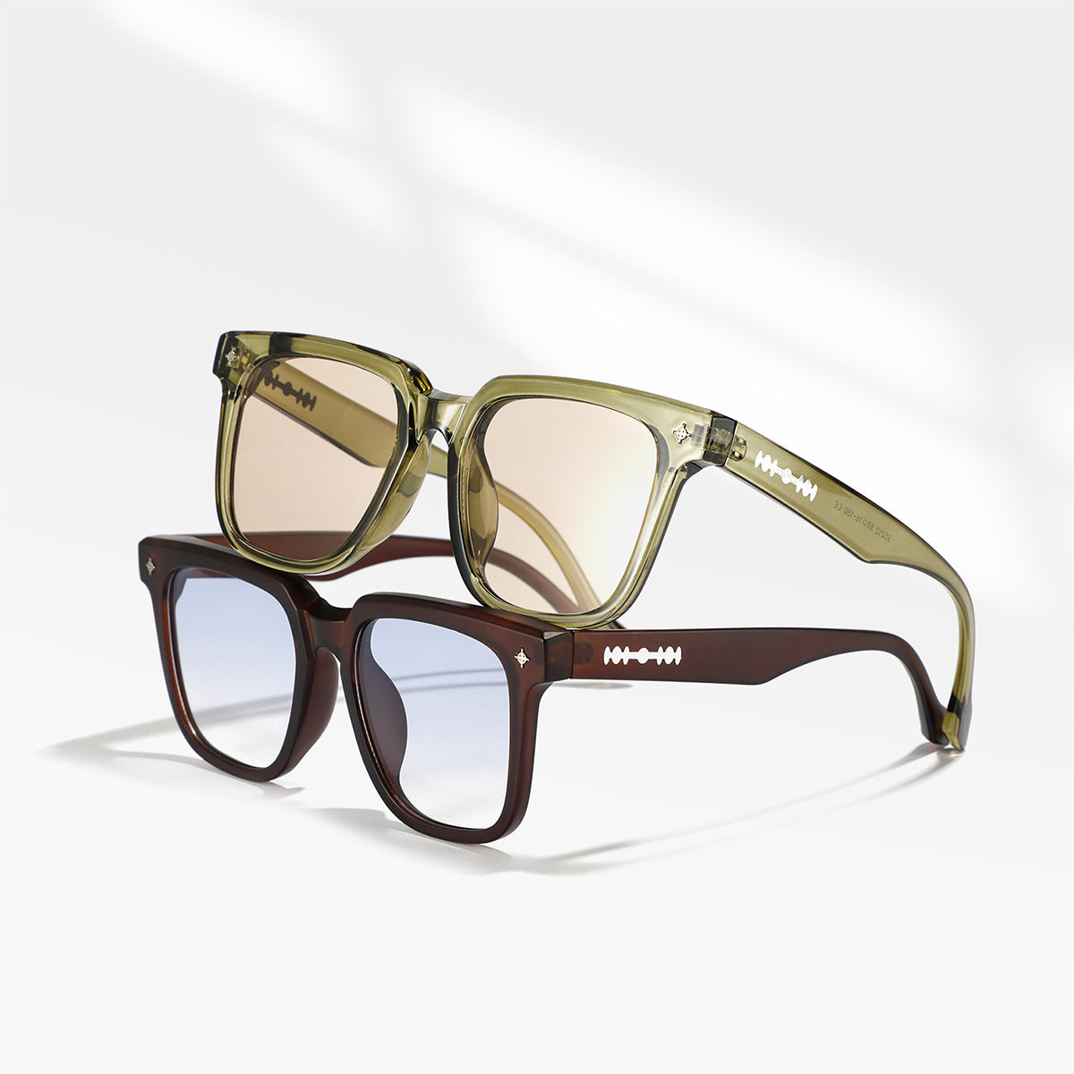 Damen modische quadratische Sonnenbrille mit stilvollem Schildpatt-Design Brehn