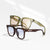 Damen modische quadratische Sonnenbrille mit stilvollem Schildpatt-Design Brehn
