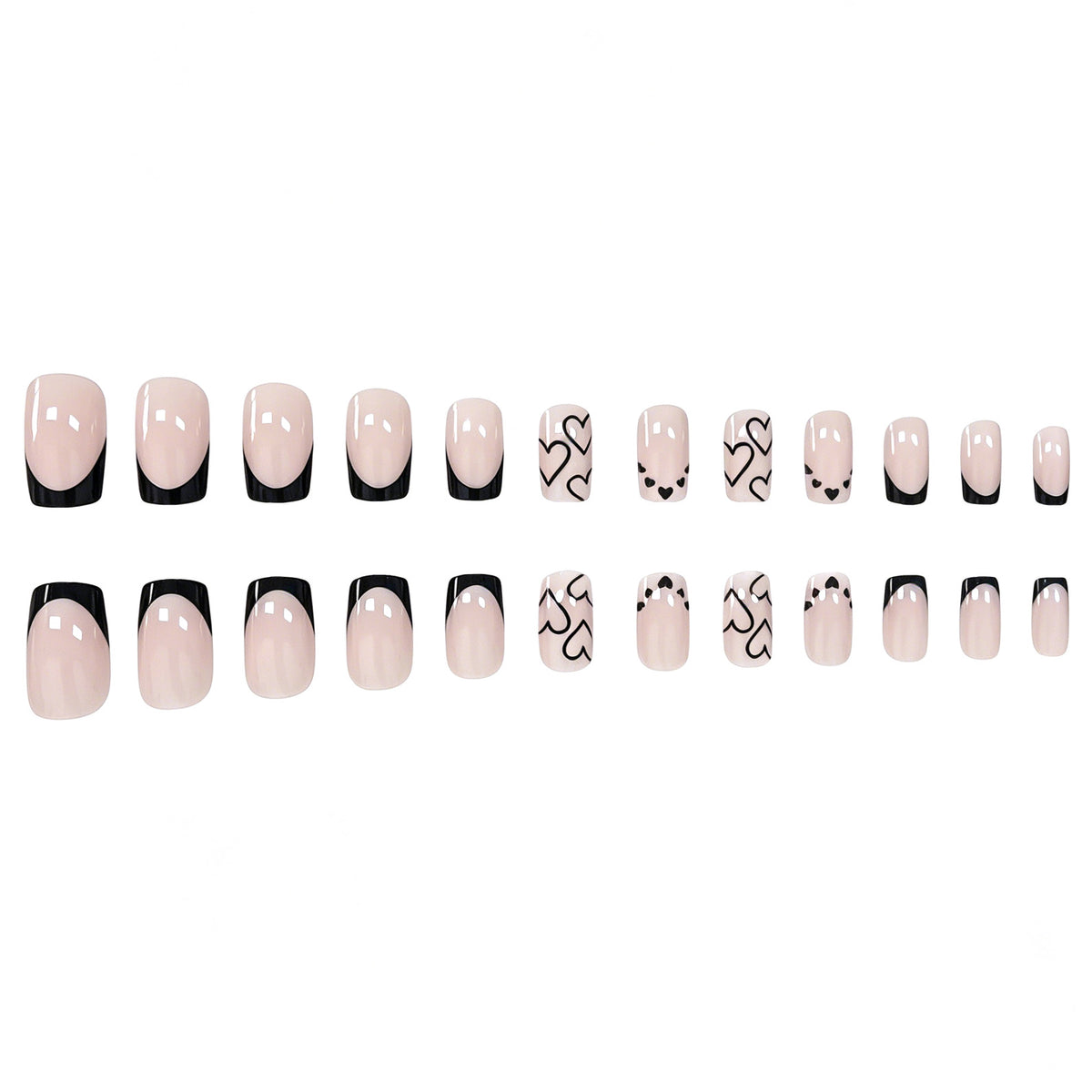 Herz-inspirierte Acryl-Nagelkunst-Set Brehn