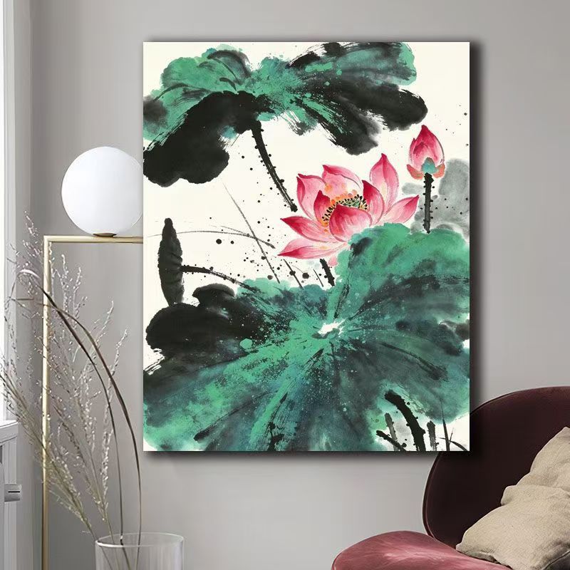Elegante Blumige Leinwandkunst Brehn