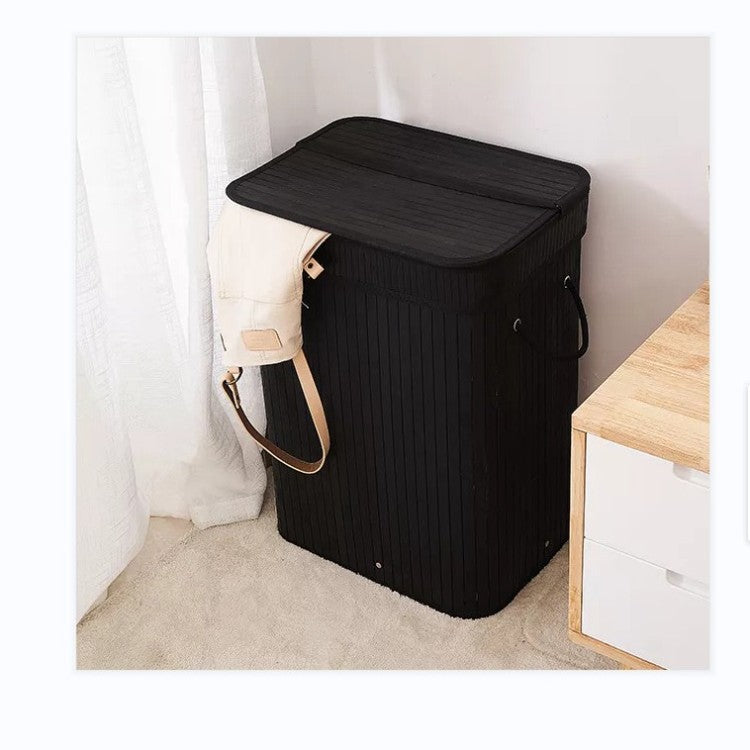 Eleganter Wäschekorb Aus Natürlichem Bambus Brehn