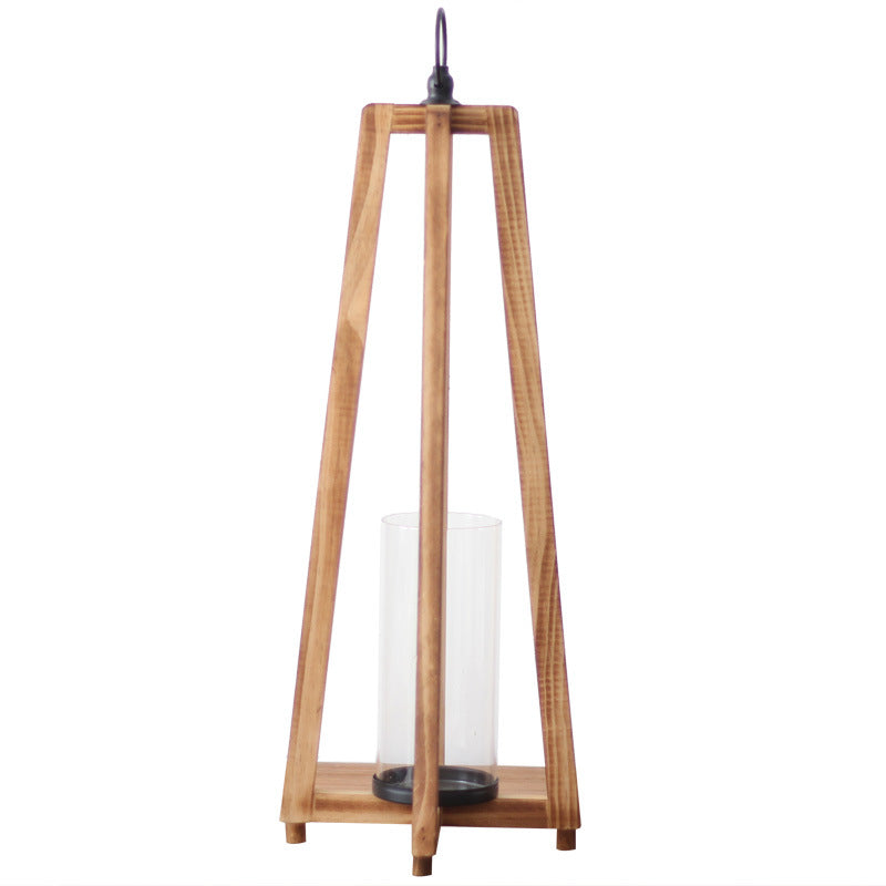 Elegante Laterne aus Holz und Glas Brehn
