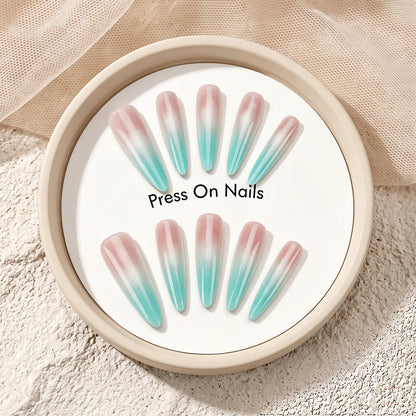 Gradient Press-On Nails Brehn