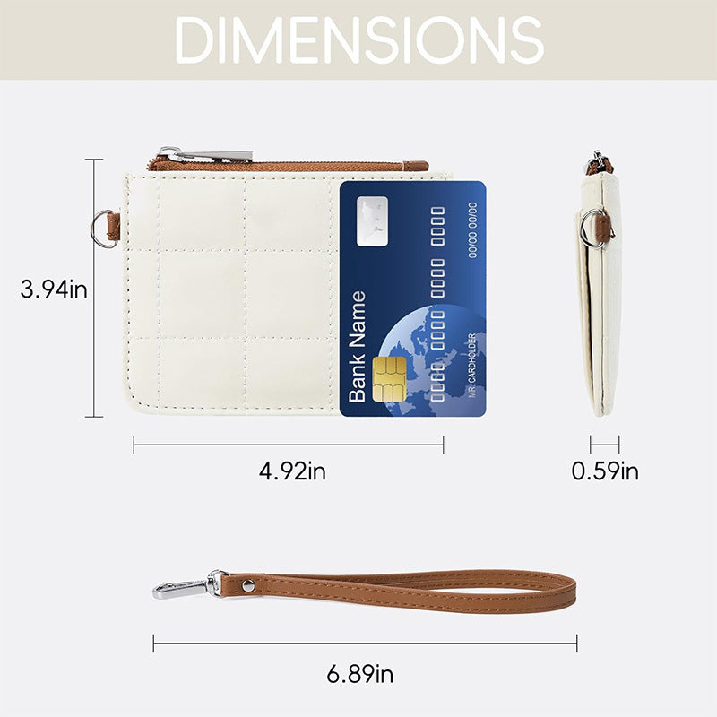 Elegante und Kompakte Geldbörse mit Reißverschluss und Handgelenkband Brehn