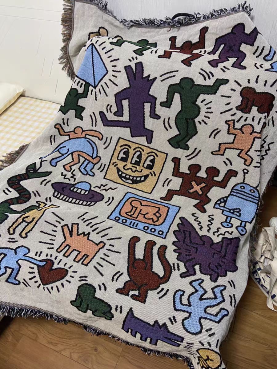 Künstlerische grafische Wurfdecke
