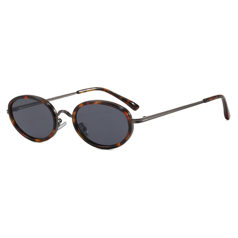 Damen elegante runde Sonnenbrille mit modischem Metallrahmen Brehn