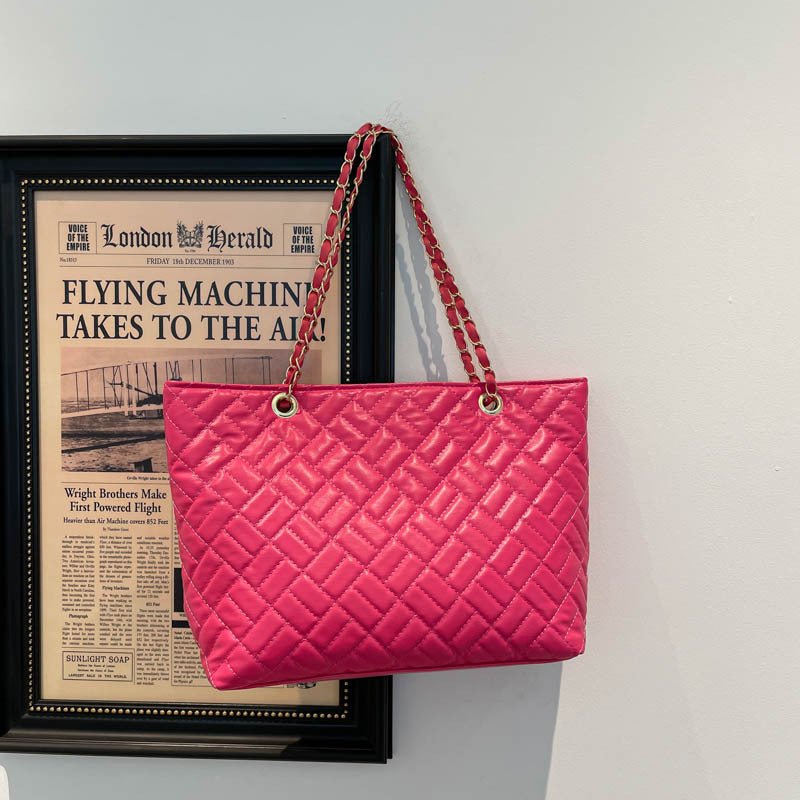 WoQuilted Tote Bag mit Kettengriffen Brehn