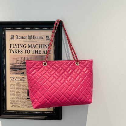 WoQuilted Tote Bag mit Kettengriffen Brehn
