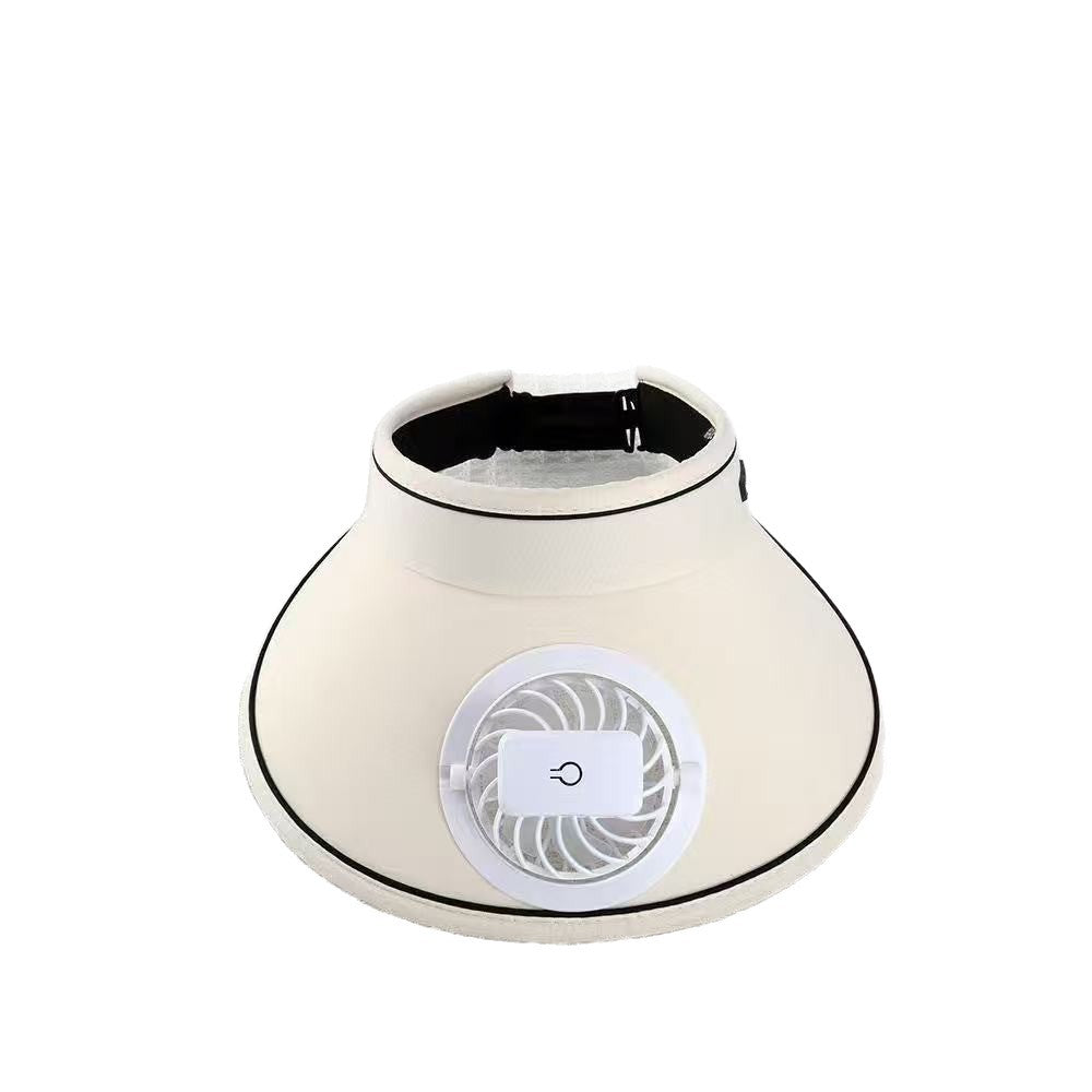 Visier mit abnehmbarem USB-Ventilator, verstellbarem Kopfschutz und atmungsaktiver UV-Schutz Brehn