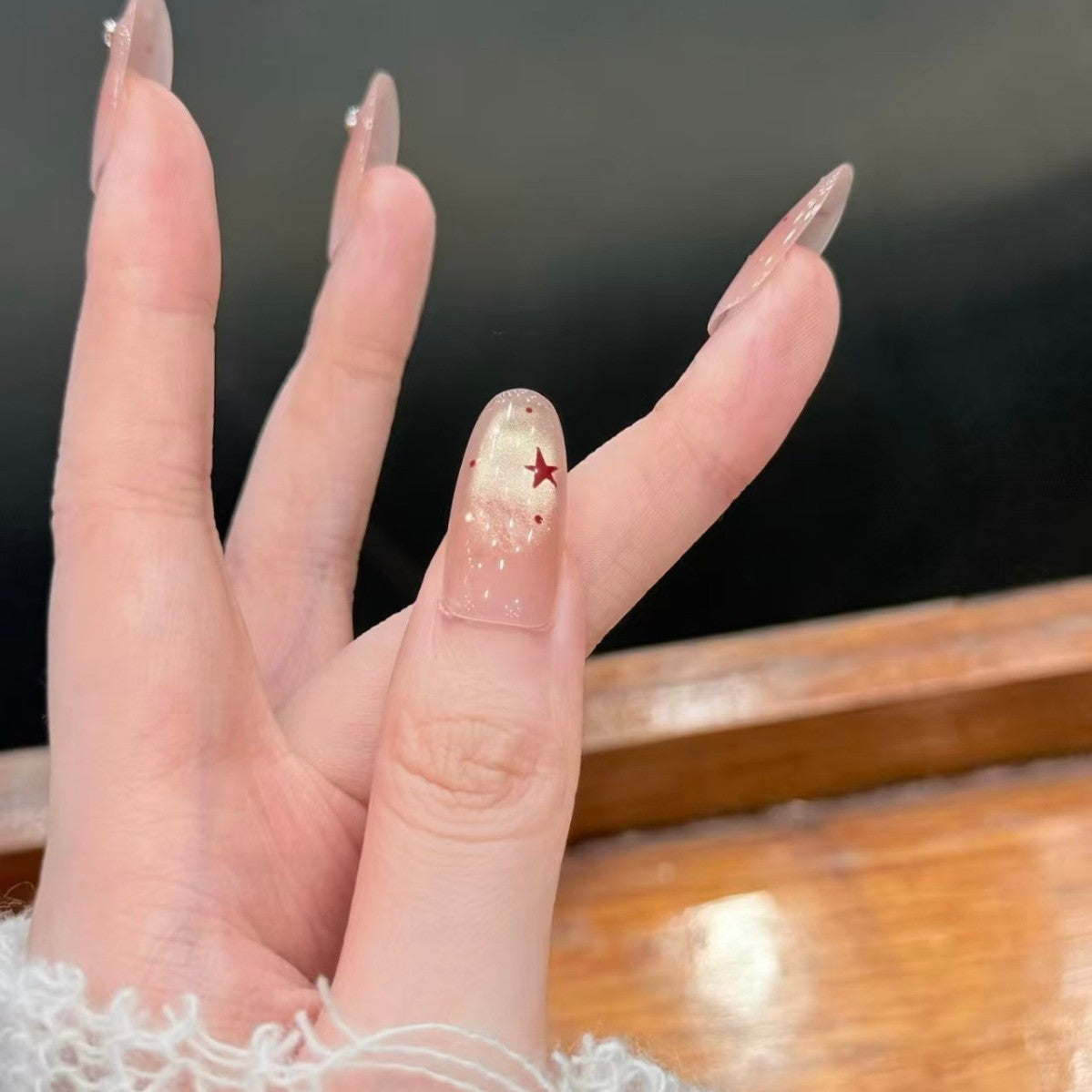 Luxuriöse Glitzernde Acryl Nagelkunst Brehn