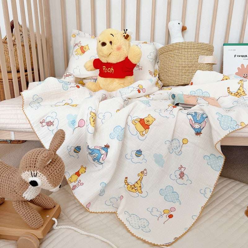 Unisex Kuschelige Musselin-Decke mit fröhlichem Winnie Puuh-Motiv Brehn