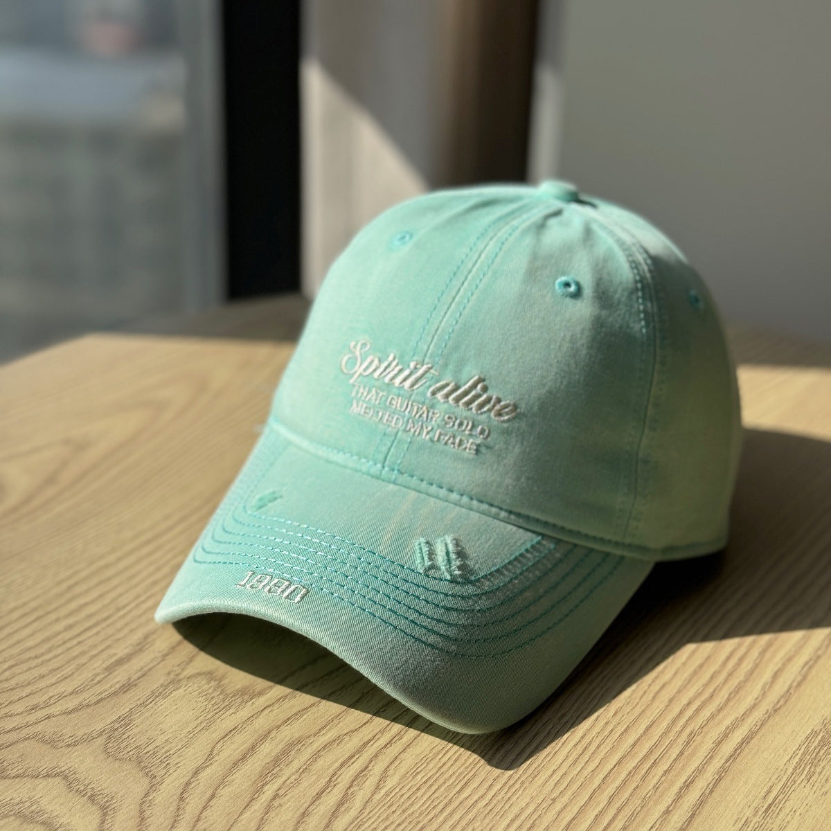 Herren Freizeit Distressed Cap Brehn