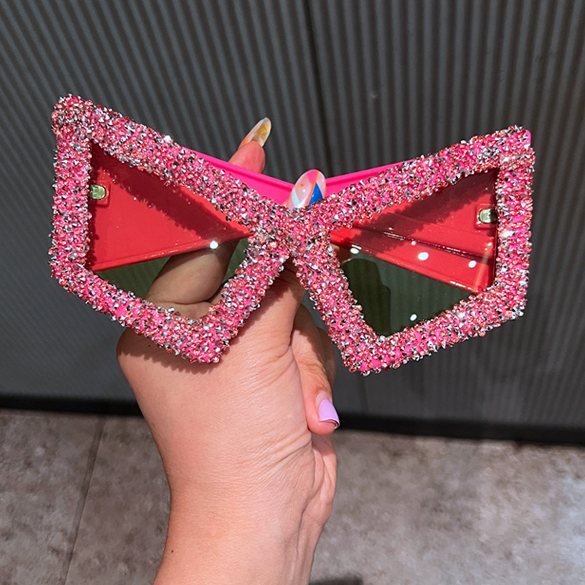 Damen Sonnenbrille mit funkelndem Kristallschmuck Brehn
