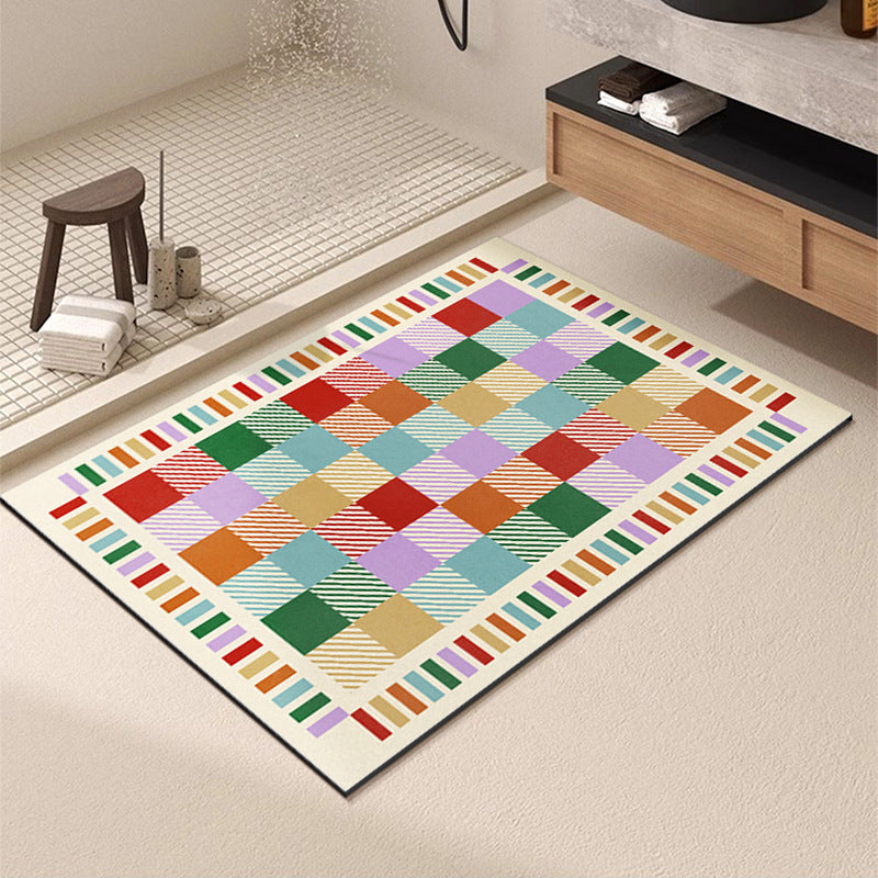 Geometrisch gemusterte Badematte Brehn