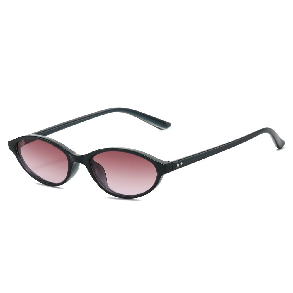 Chic Vintage-inspirierte ovale Sonnenbrille Brehn