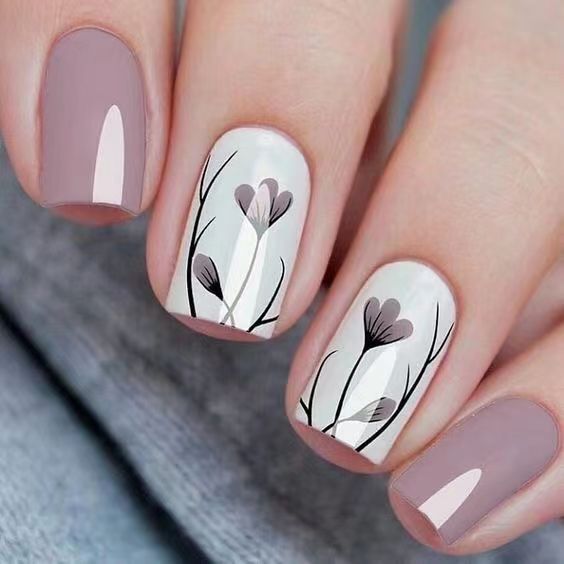 Floral Art Press-On Nail Set Brehn