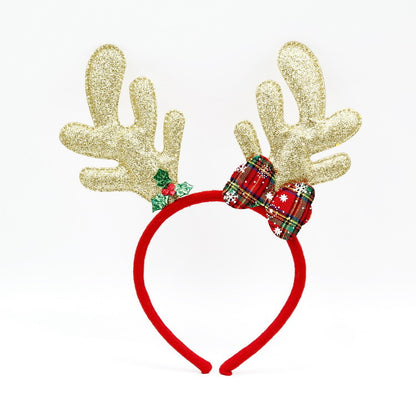 Festlicher Weihnachts-Haarreif mit lustigen Weihnachtsmannfiguren