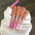 Künstlerisches Press-On-Nagelset mit elegantem Gradient-Design Brehn