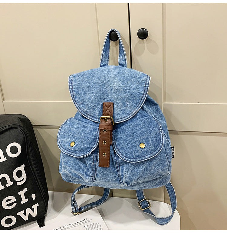 Lässiger Denim Schulrucksack