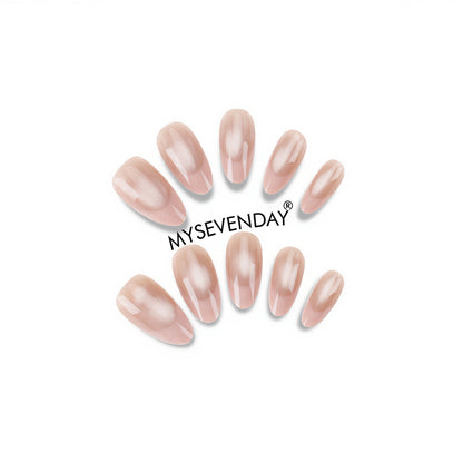 Elegante Press-On Nagelset mit French Tip Design Brehn