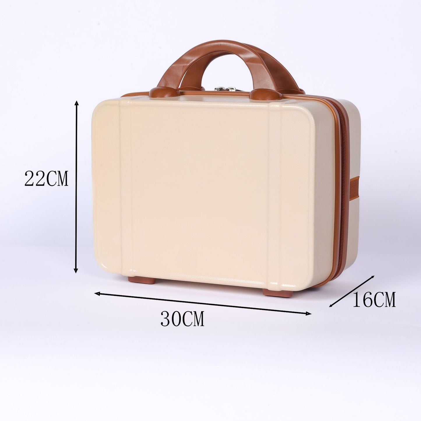 kompakte Hartschalen-Mini-Reise-Toilettentasche mit Top-Griff, sicherem Reißverschluss und stapelbarem Design Brehn
