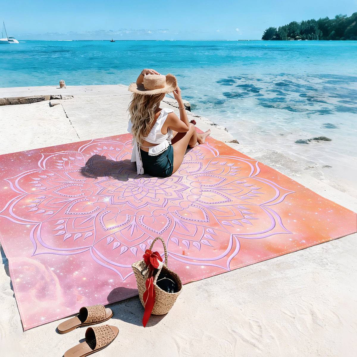 Mandala Design Strandmatte Brehn