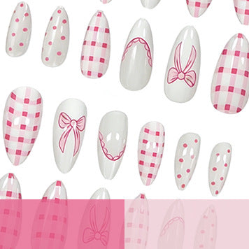 Dekorative Rosa Schleife Nagelkunst Verbesserungen Brehn
