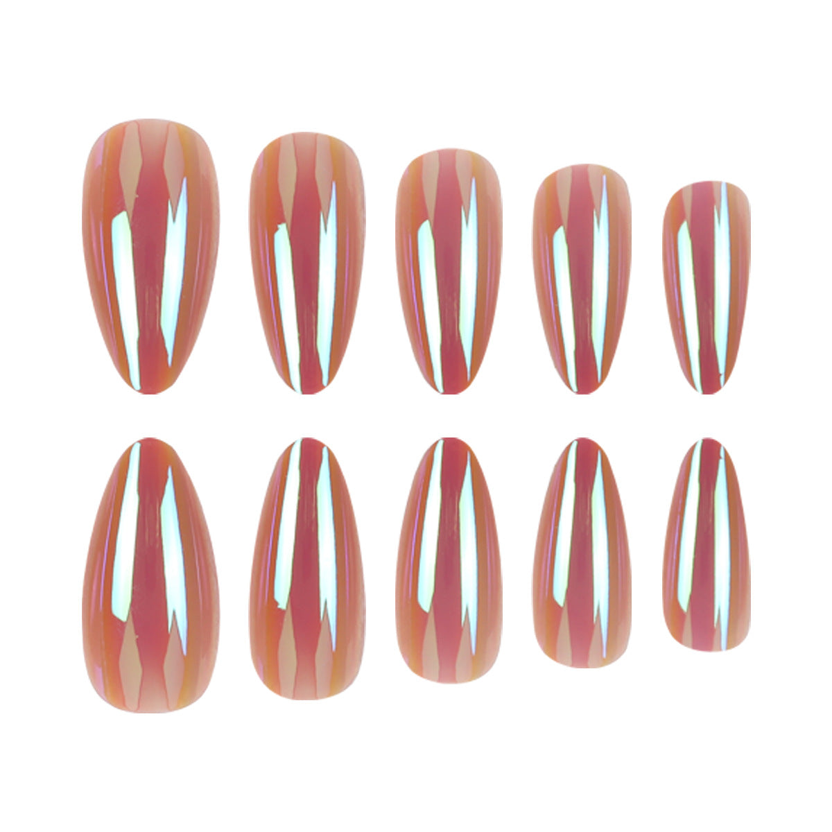 Metallic Stiletto-Nagelverlängerungen Brehn