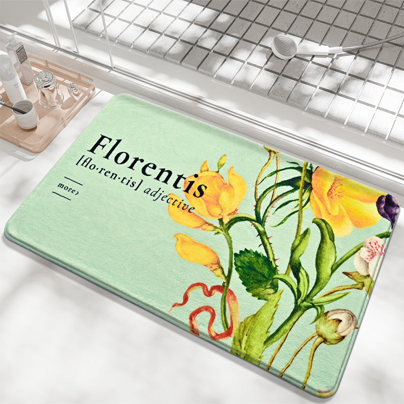 Florale-dekorative Badezimmermatte Brehn