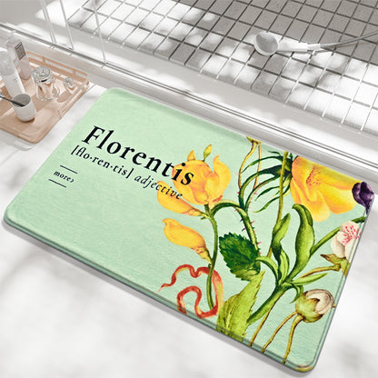 Florale-dekorative Badezimmermatte Brehn