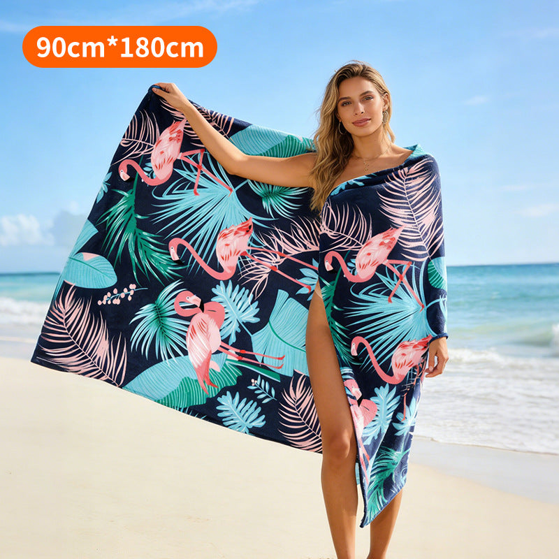Strandtuch mit tropischem Flamingo-Muster Brehn