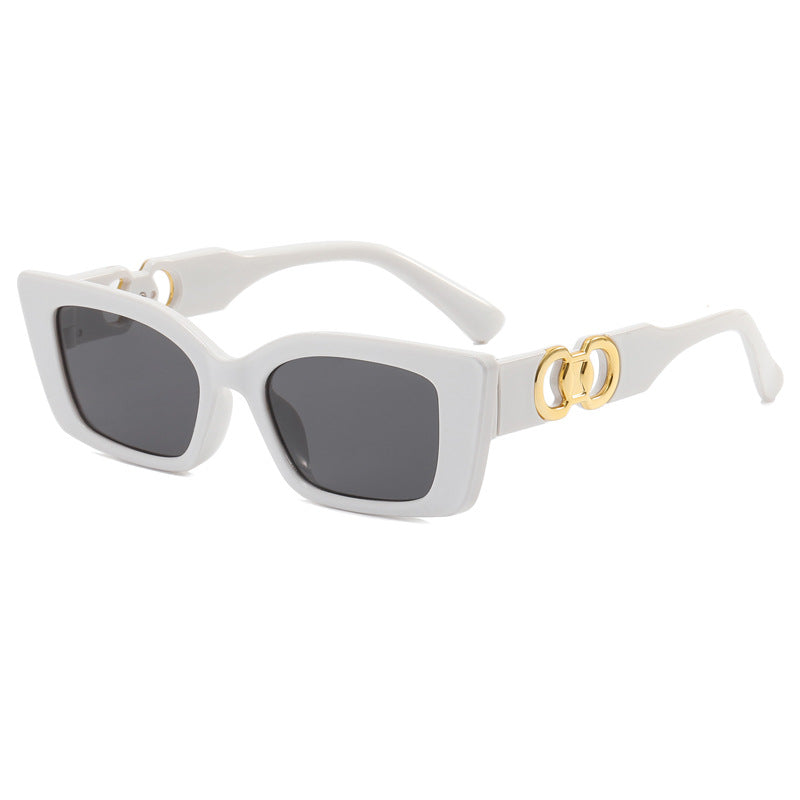 Damen modische quadratische Sonnenbrille mit glamourösen Akzenten Brehn