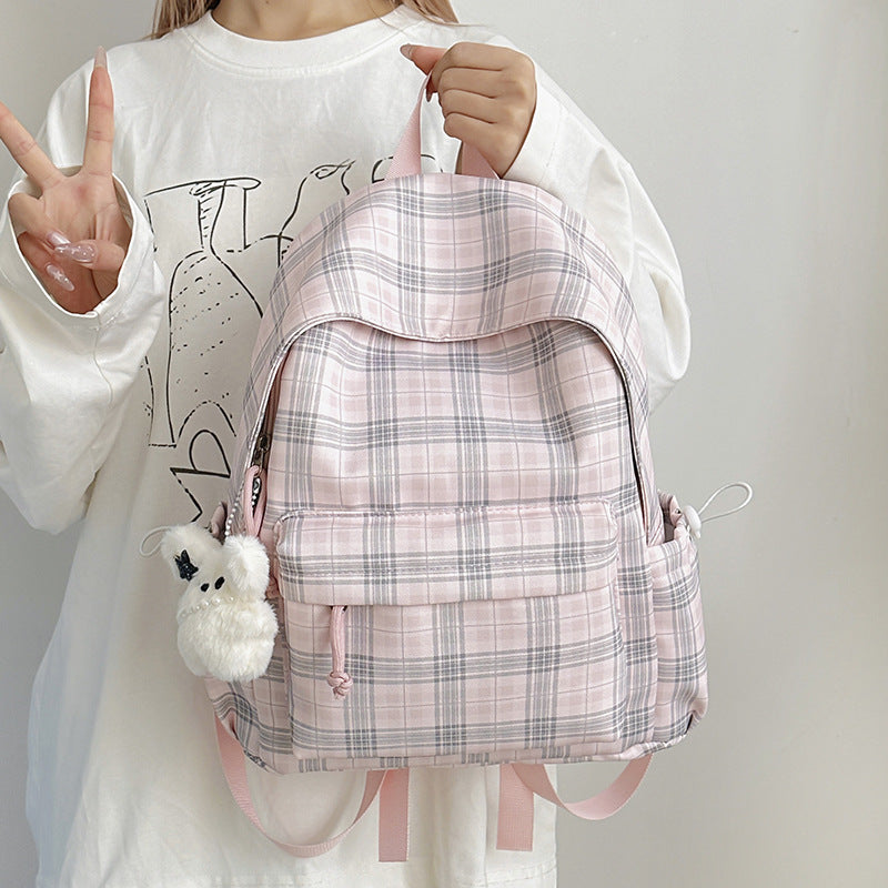 Stylische Karomuster-Rucksack Brehn