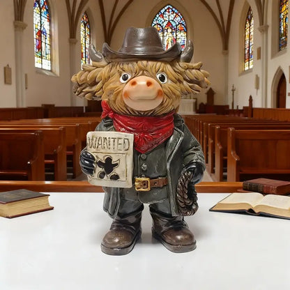 Lustige Cowboy Dekofigur Brehn