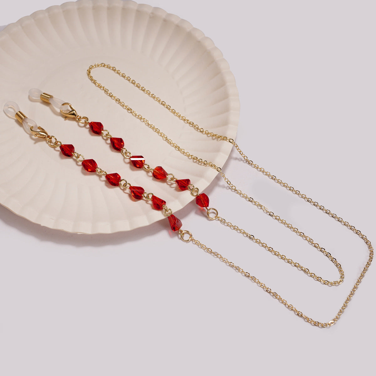 Elegante Perlen Brillen Kette Brehn