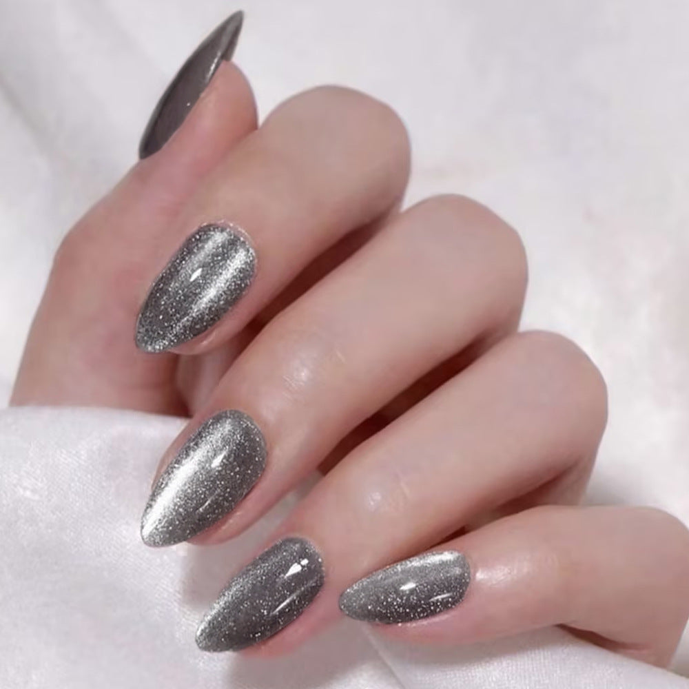 Glänzende Metallic Press-On-Nägel Brehn