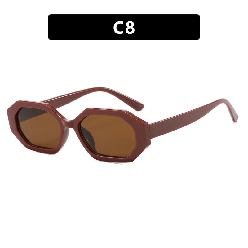 Damen auffällige Sonnenbrille im modernen achteckigen Design Brehn