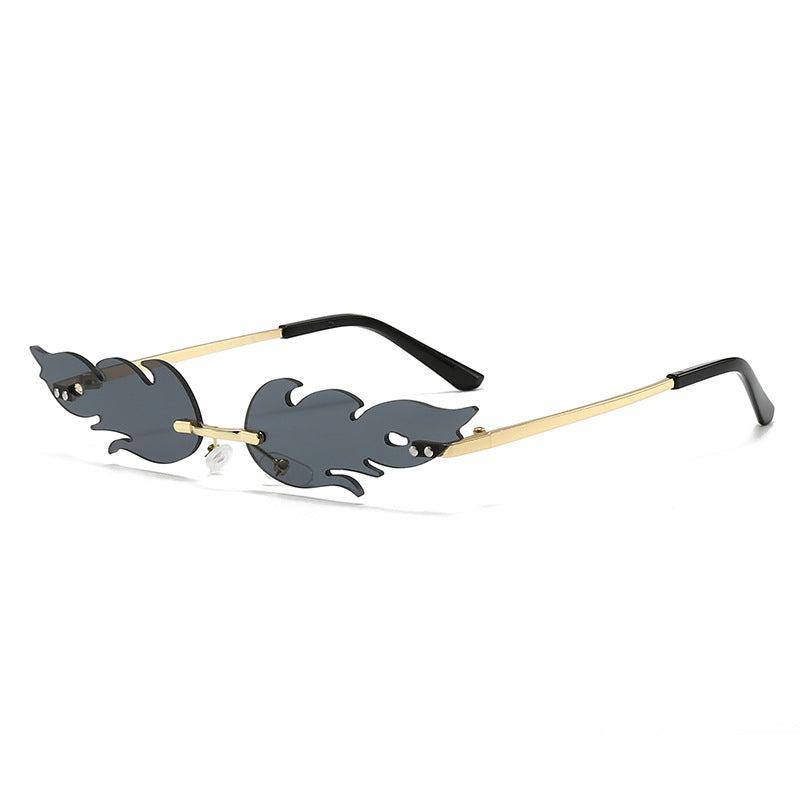 Damen extravagante Sonnenbrille im kreativen Flammendesign Brehn