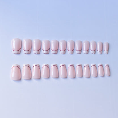 Elegante Franse Tipp Acryl Nagelkunst