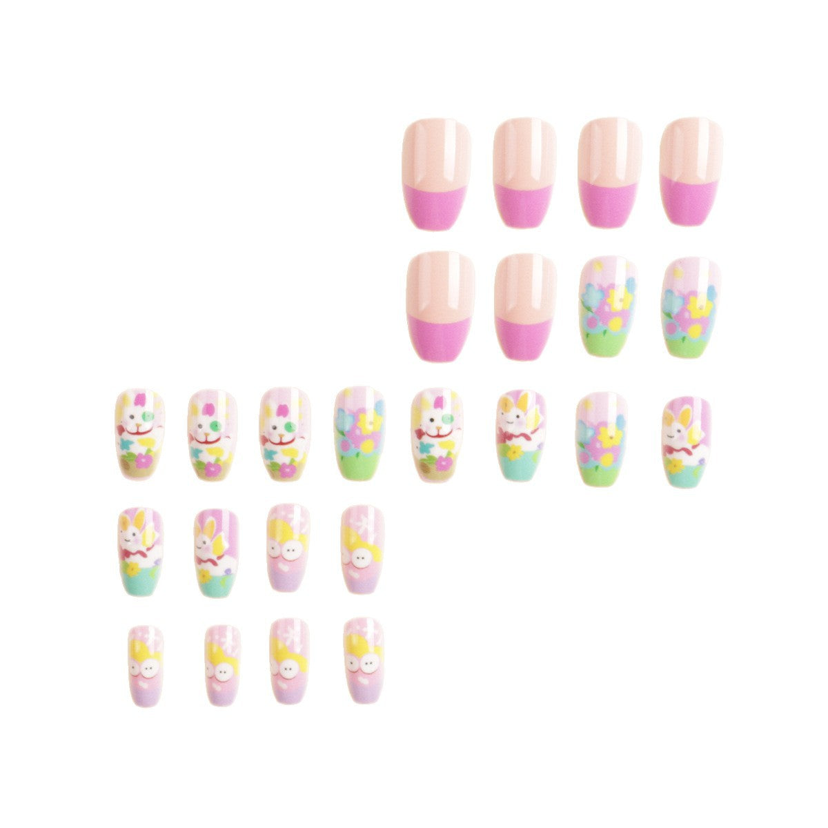 Künstlerische Frühlings-Thema Press-On Nagelkunst Brehn