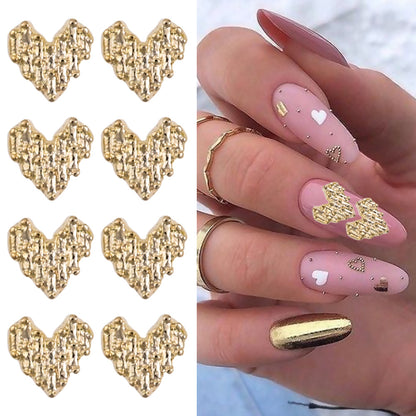 Herzförmige Nagelkunst Charms