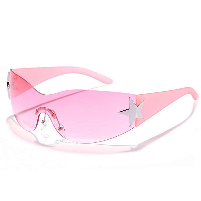 Damen futuristische Design-Sonnenbrille mit einzigartigen Akzenten Brehn