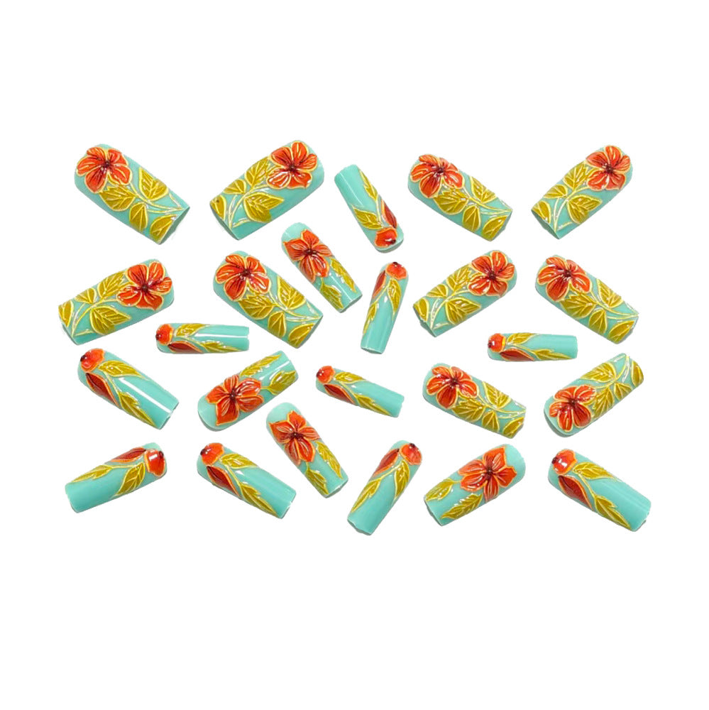 Kunstnägel mit Elegantem 3D Blumen-Design Brehn