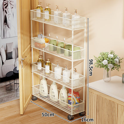Slim Narrow Pull-Out Mesh Storage Organizer für Schrank und Türspalt
