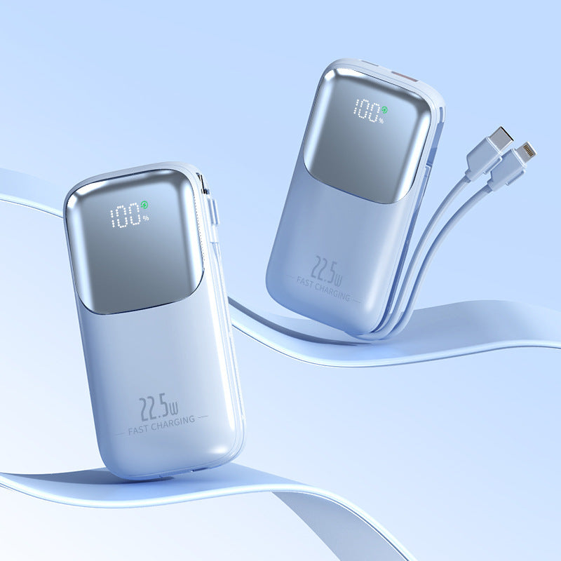 Hochleistungs-Powerbank mit Intelligenter Ladeanzeige und Integriertem Kabel Brehn