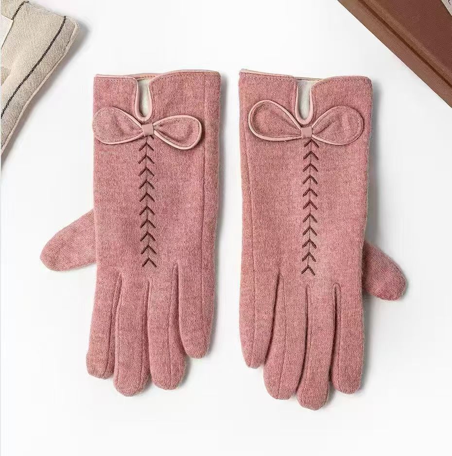 Elegante Bow-verzierte Touchscreen-Handschuhe Brehn